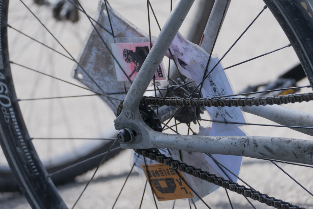 roue arrière de vélo fixie avec spoke cartes. jante DT SWISS moyeu pizz