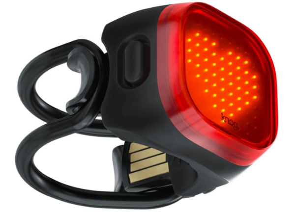 Éclairage arrière pour vélo avec led en forme de coeur de 3/4 depuis dessous