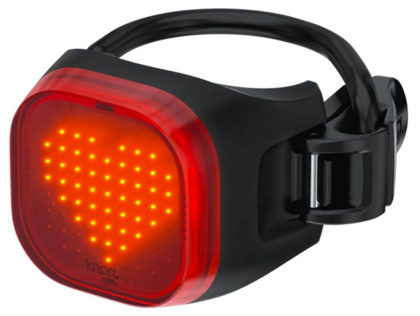 Éclairage arrière pour vélo avec led en forme de coeur