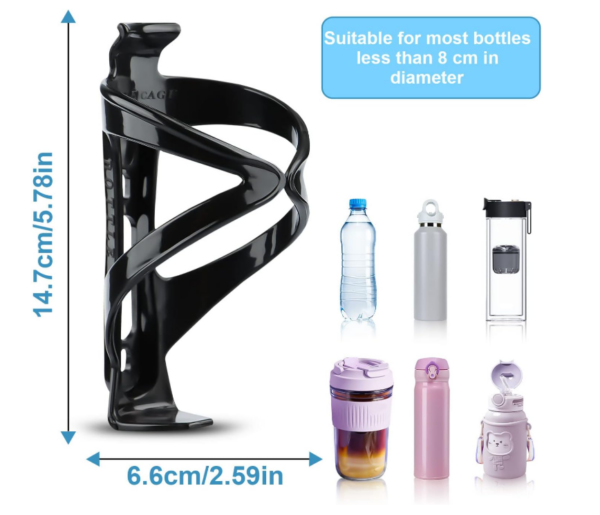 porte gourde avec dimensions et exemples de contenant supporté